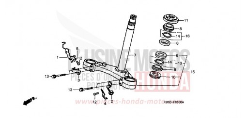 STEERING STEM NSR125RY de 2000